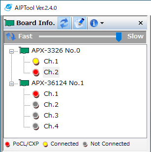 AIPToolで接続状況確認