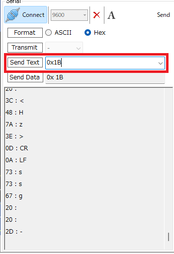 0x1B入力