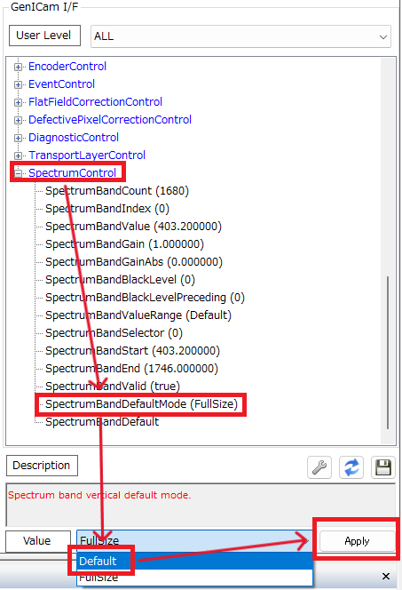 SpectrumBandDefaultMode_Default設定 SpectrumBandDefaultMode_Default設定